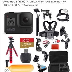 GoPro Hero 8 Action Camera (black), 32 GB Micro SD Card + 38-piece Accessory Kit